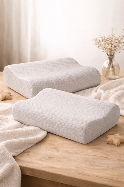 Ортопедическая подушка Memory Foam в практичном сером чехле - Фото 8 Ортопедическая подушка Memory Foam в практичном сером чехле - изображение 8