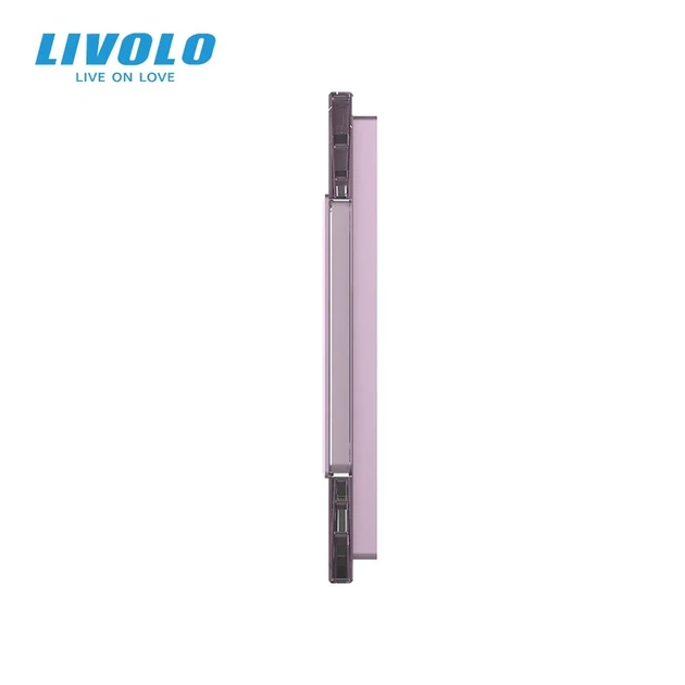 Рамка 5-постова LIVOLO, загартоване скло, рожева, 365×80 мм (C7-SR/SR/SR/SR/SR-17) - зображення 3