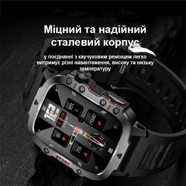 Розумний смарт годинник Smart Expert Nano Steel, 2 ремінці - Фото 10 Розумний смарт годинник Smart Expert Nano Steel, 2 ремінці - зображення 10