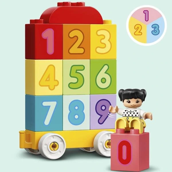 Конструктор LEGO DUPLO Creative Play Поїзд із цифрами Вчимося рахувати 23 деталі (10954) - изображение 2