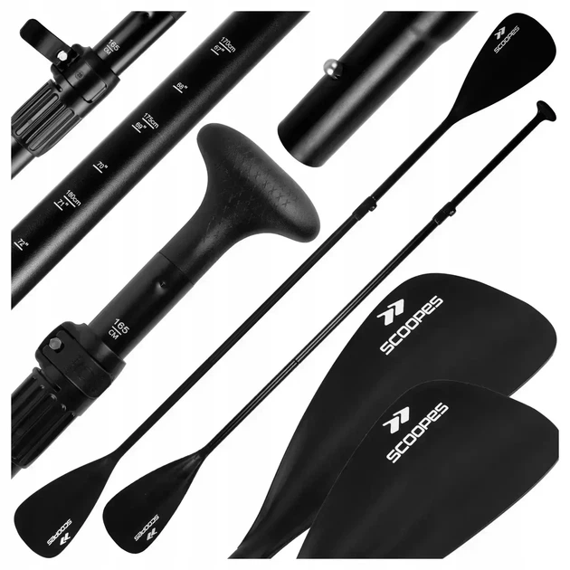 Складне весло регульоване 2в1 для sup дошки і каякінгу 165-225 см Scoopes (Blade)