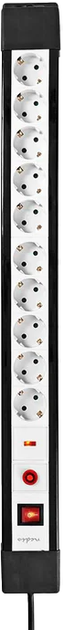 Udzielacz Nedis Extension 10 gniazd typu F (CEE 7/7) 3 m Black (ESC103SPF1PRO) - obraz 2