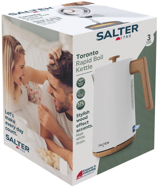 Електрочайник SALTER Toronto EK5822WHT White - зображення 3