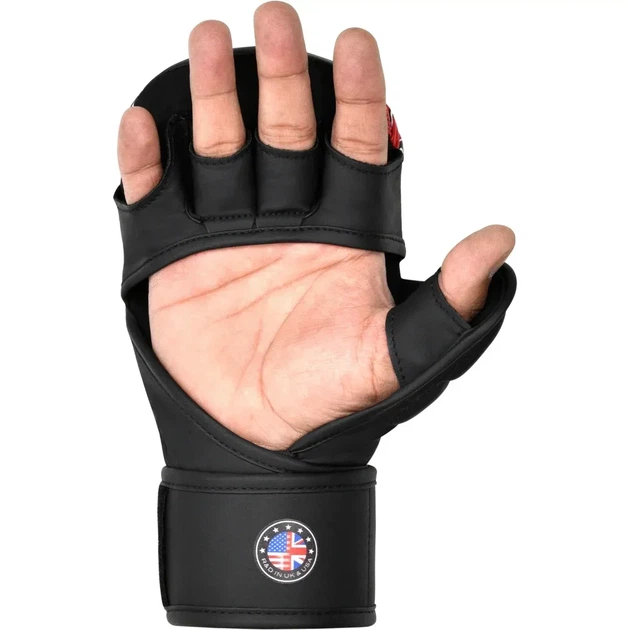 Перчатки для MMA RDX Grappling Gloves Shooter Aura F17 (GSR-F17BR) Black/Red S - изображение 4