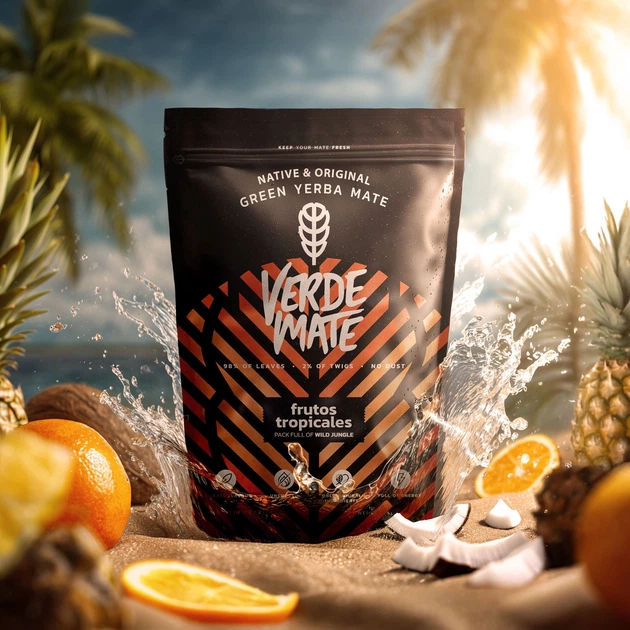 Чай мате Verde Mate Green Frutos Tropicales 500 г, зелений мате з тропічними фруктами - зображення 5