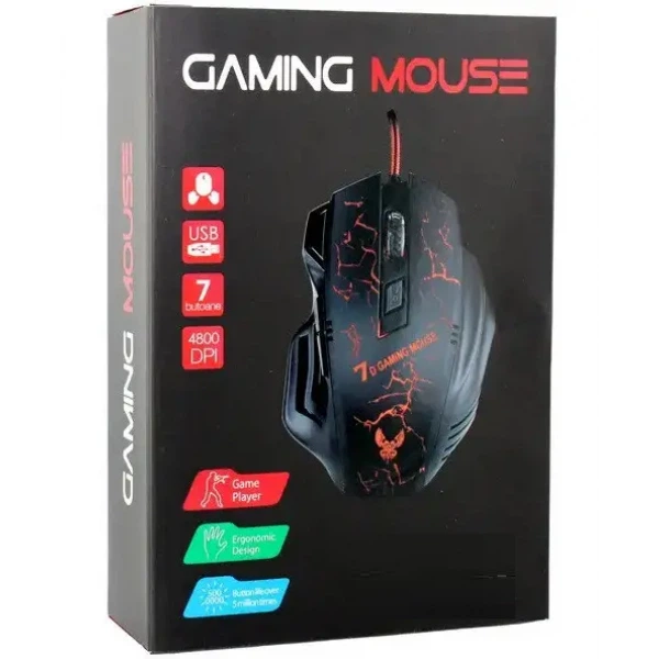 Ігрова мішка Gaming Mouse IX7 USB з RGB підсвіткою, провідна геймерська міша для ПК та ноутбука - зображення 10