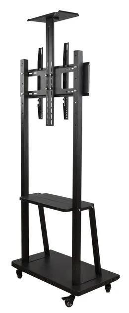 Підлогова стійка для телевізора TV CART 1500 8006 32–70 дюймів мобільний кронштейн на колесах з полицями VESA 200x200 400x400 600x400, регулювання висоти навантаження до 70 кг - зображення 4