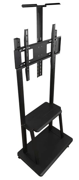 Підлогова стійка для телевізора TV CART 1500 8006 32–70 дюймів мобільний кронштейн на колесах з полицями VESA 200x200 400x400 600x400, регулювання висоти навантаження до 70 кг - зображення 8