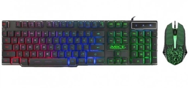 Ігровий набір iMICE KM-680 клавіатура та миша RGB з Anti-Ghosting 1600 DPI USB для ПК - изображение 3