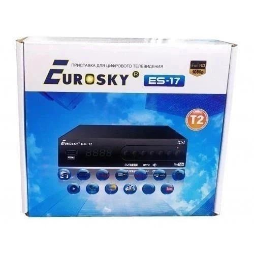 Тюнер DVB-T2 Eurosky цифрова приставка для телевізора з підтримкою DVB-T T2 C Full HD 1080p - зображення 6