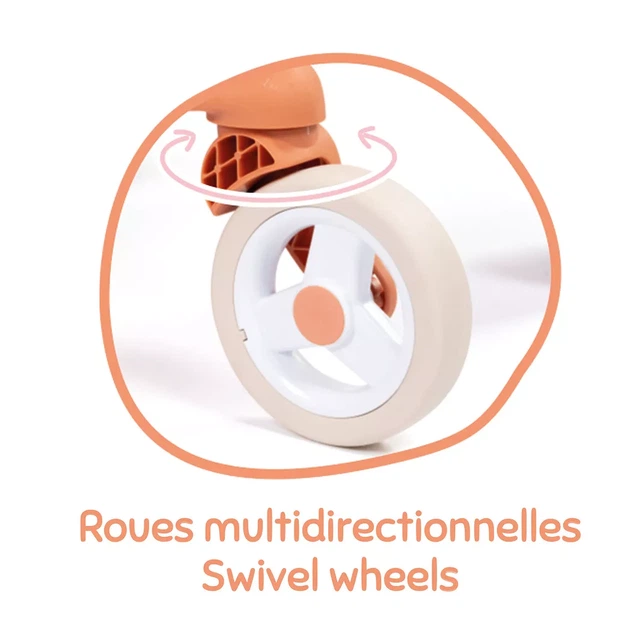 Коляска для ляльки Smoby Baby Nurse Теракотова пудра (7600251224) - изображение 3