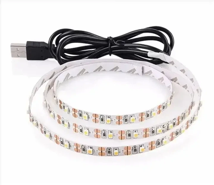 Светодиодная LED лента 3 м с питанием от повербанка, цвет холодный белый - изображение 5