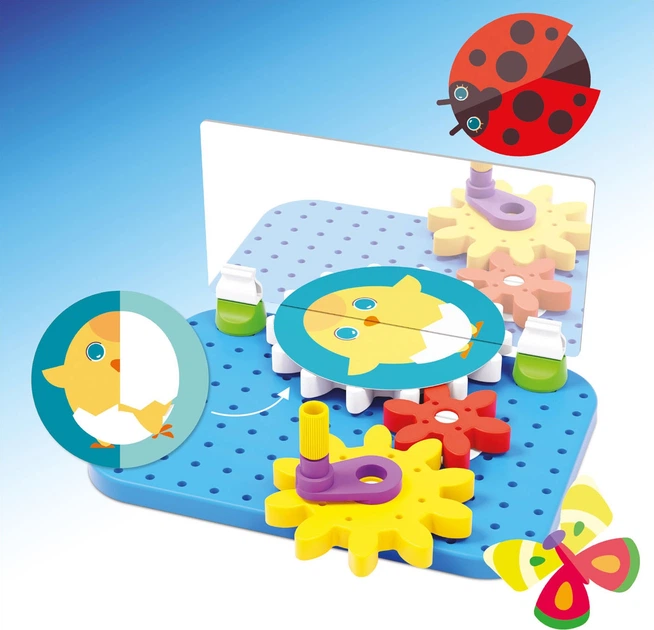 Конструктор Quercetti Mirrorello Gear Animals 18 елементів 2310252 (8007905023129) - зображення 4