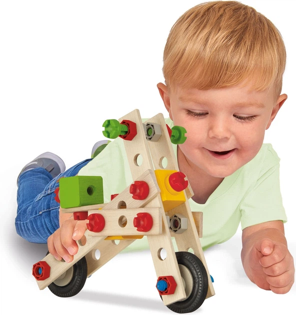 Дерев'яні кубики Eichhorn Constructor 4in1 65 елементів 5632681 (4051902001363) - зображення 6