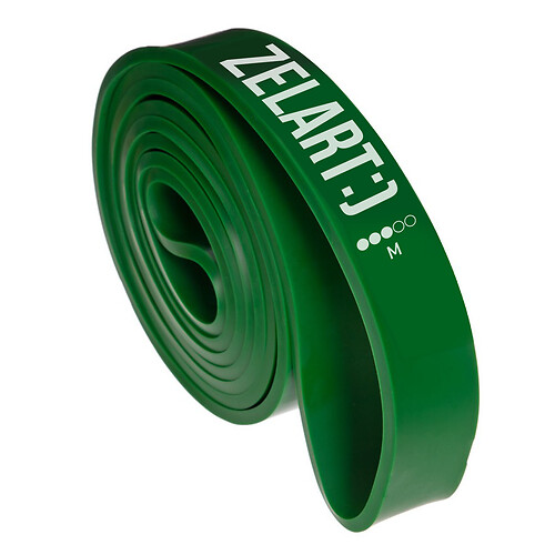 Гума петля для підтягувань та тренувань стрічка силова Zelart POWER BANDS Зелений - изображение 3