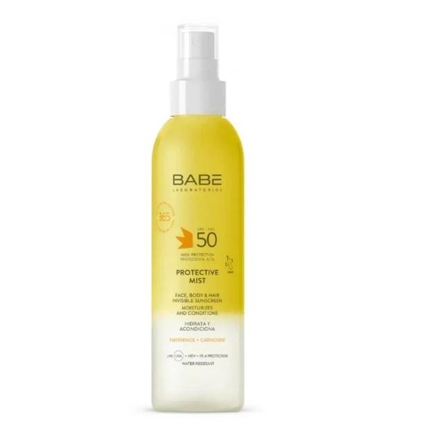 Babe Laboratorios (Бабе Лабораторіос) Сонцезахисний невидимий спрей-міст SPF 50 для обличчя, тіла та волосся, 150 мл - Фото 1 Babe Laboratorios (Бабе Лабораторіос) Сонцезахисний невидимий спрей-міст SPF 50 для обличчя, тіла та волосся, 150 мл - зображення 1