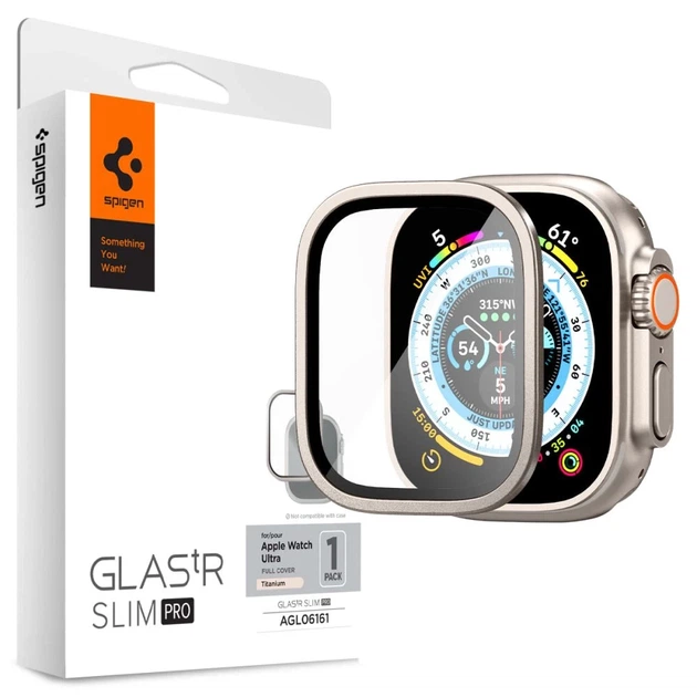 Захисне скло Spigen Glas.TR Slim Pro для Apple Watch Ultra 49mm Titanium (AGL06161) - зображення 2
