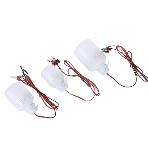 Світлодіодна LED-лампа 12 В 5 Вт акумуляторна, Кемпінгова лампа із затискачами - зображення 2