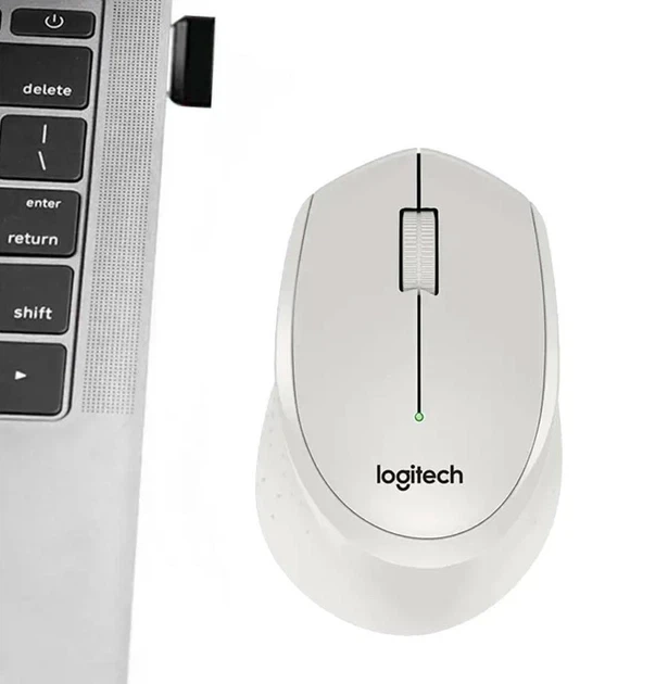 Бездротова миша Logitech M330 silent plus 2.4GHz безшумна Біла - зображення 2