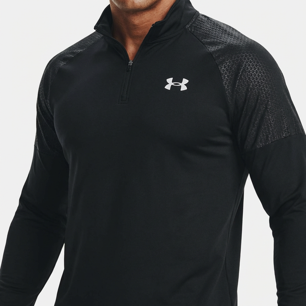 Чоловіча спортивна кофта лонгслів Under Armour Tech Grid 1/4 Zip розмір М Black - зображення 5