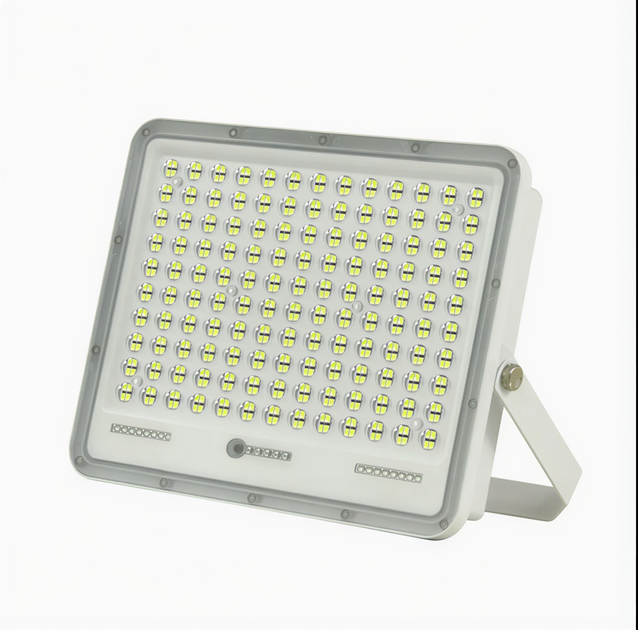 LED прожектор 100W с солнечной панелью и датчиком движения / автономный уличный светильник 21.5х18.5х4.5 см / освещение фасада, склада и двора - изображение 4