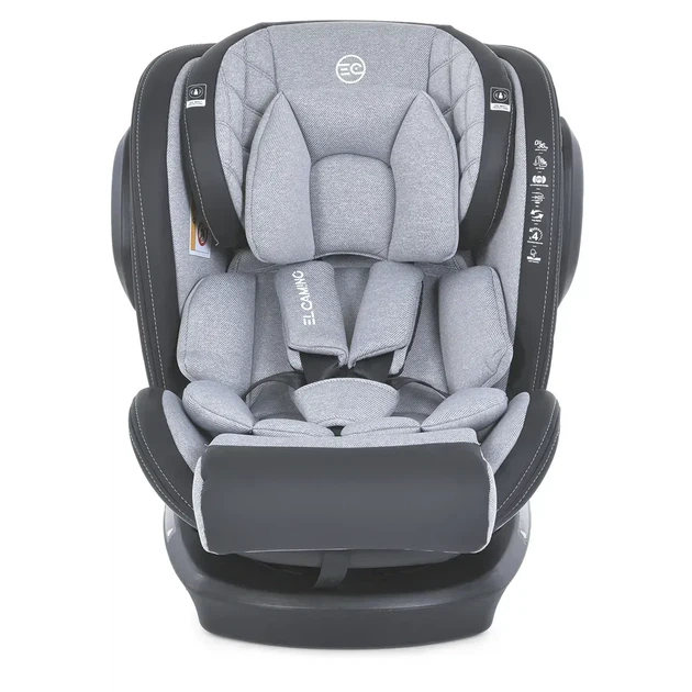 Автокрісло El Camino ME 1045 EVOLUTION 2 360⁰ Royal Gray (група 0+/1-2-3, isofix, поворот 360⁰, світло-сірий) - Фото 2 Автокрісло El Camino ME 1045 EVOLUTION 2 360⁰ Royal Gray (група 0+/1-2-3, isofix, поворот 360⁰, світло-сірий) - зображення 2