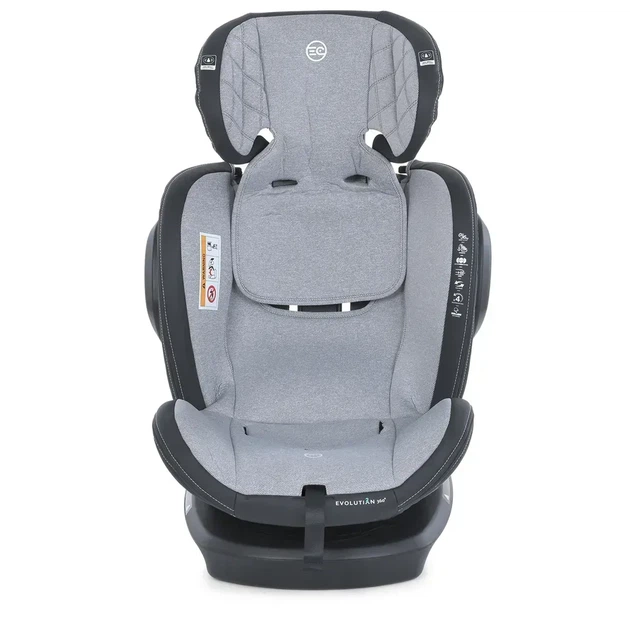 Автокрісло El Camino ME 1045 EVOLUTION 2 360⁰ Royal Gray (група 0+/1-2-3, isofix, поворот 360⁰, світло-сірий) - Фото 4 Автокрісло El Camino ME 1045 EVOLUTION 2 360⁰ Royal Gray (група 0+/1-2-3, isofix, поворот 360⁰, світло-сірий) - зображення 4