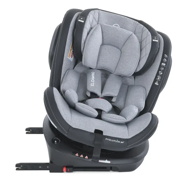 Автокрісло El Camino ME 1045 EVOLUTION 2 360⁰ Royal Gray (група 0+/1-2-3, isofix, поворот 360⁰, світло-сірий) - Фото 6 Автокрісло El Camino ME 1045 EVOLUTION 2 360⁰ Royal Gray (група 0+/1-2-3, isofix, поворот 360⁰, світло-сірий) - зображення 6