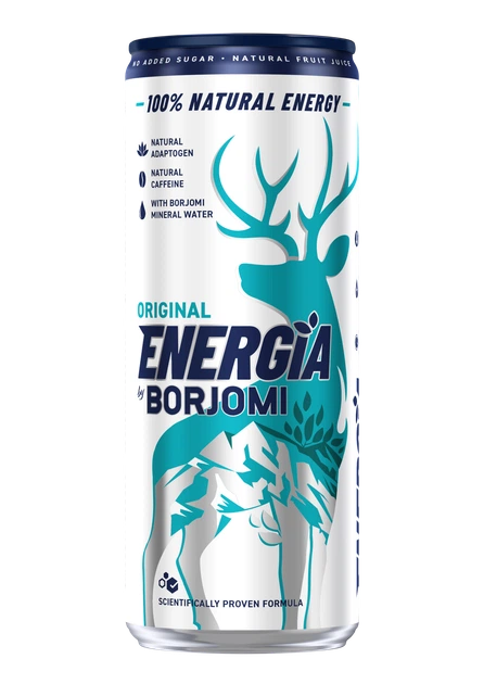 Упаковка сильногазованого напою Energia by Borjomi Оригінальний 0,24 л х 12 банок - Фото 2 Упаковка сильногазованого напою Energia by Borjomi Оригінальний 0,24 л х 12 банок - зображення 2