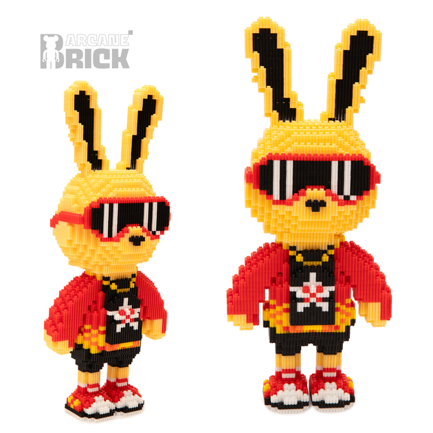 Конструктор 3д для взрослых и детей ArcaneBrick "Rabbit" 39см сборный блочный конструктор животное в форме 3D интерьерный - изображение 3