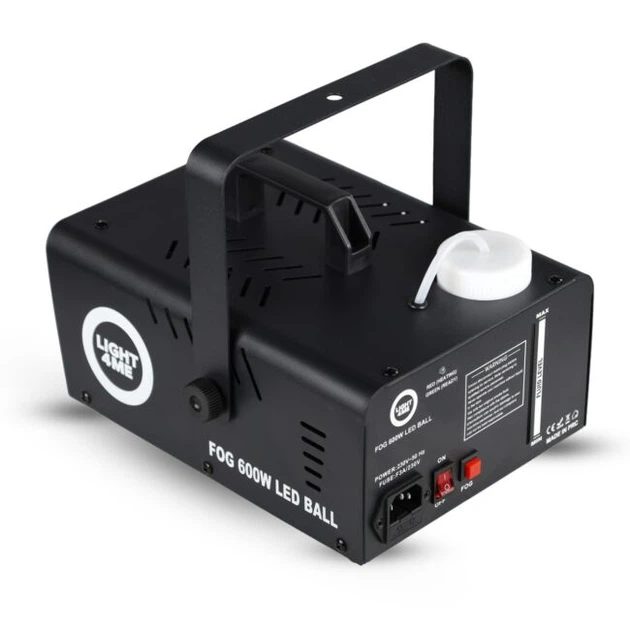 Wytwornica dymu z LED i kulą disco Light4Me Fog 600W LED Ball (5908249838857) - obraz 4