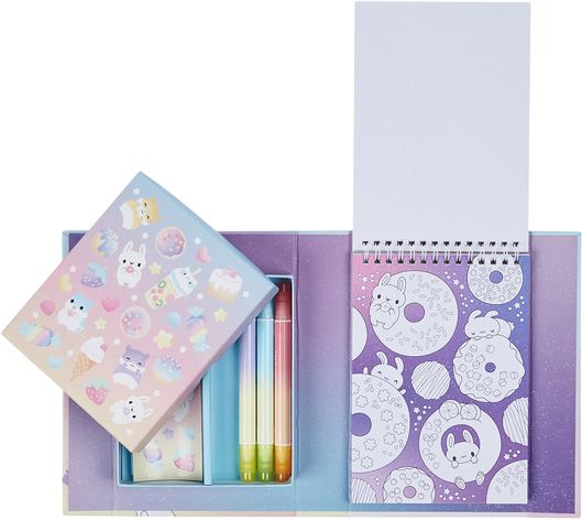 Zestaw do kolorowania Tiger Tribe pastelowych "Kawaii Café" 6-0272 (9341736009518) - obraz 3