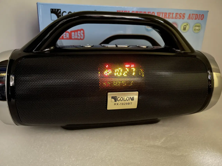 Колонка портативная Golon Bluetooth с FM-приемником, USB, microSD, AUX, стерео 12 Вт, аккумулятор 2000 мАч - изображение 6