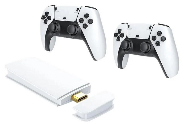 Детская игровая консоль / приставка M15 4K 64GB 20000 игр + два беспроводных контроллера белая - Фото 3 Детская игровая консоль / приставка M15 4K 64GB 20000 игр + два беспроводных контроллера белая - изображение 3