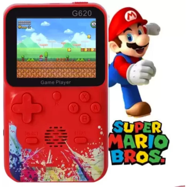 Портативна ігрова консоль Handheld Game Boy G620 500 ігор 3-дюймовий червоний - зображення 3