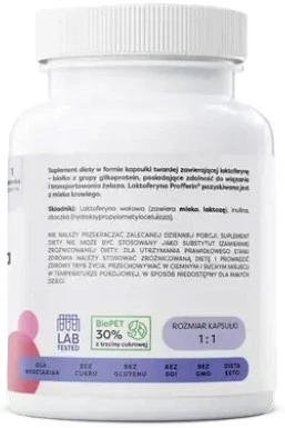 Laktoferyna Osavi 200 mg 30 kapsułek (5904139924136) - obraz 3