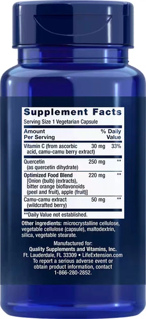 Кверцетин Life Extension Optimized Quercetin 250 мг 60 капсул (737870130963) - зображення 2