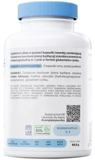 Kolostrum Osavi 800 mg 120 kapsułek (5904139920909) - obraz 3