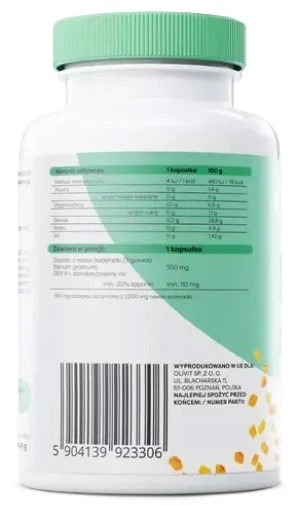 Kozieradka Osavi Kozieradka 550 mg 60 kapsułek (5904139922306) - obraz 2