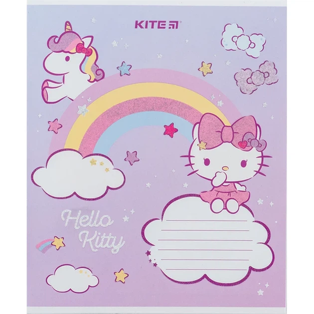 Зошит шкільний 12 аркушів коса лінія Kite Hello Kitty HK24-235-1 - зображення 2