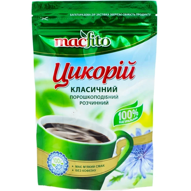 Напій розчинний MacFito Цикорій 100 г - Фото 1 Напій розчинний MacFito Цикорій 100 г - изображение 1