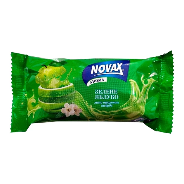 Тверде мило Novax Aroma Зелене Яблуко 70 г*5 шт - Фото 1 Тверде мило Novax Aroma Зелене Яблуко 70 г*5 шт - изображение 1