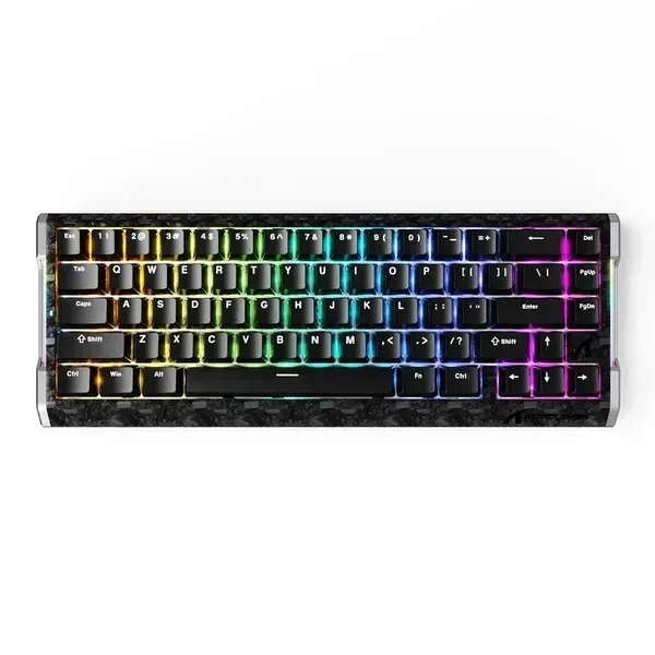 Магнітна клавіатура Attack Shark R68 HE Black, 65%, Hall Effect, Rapid Trigger, 8000 Гц опитування, RGB підсвічування - Фото 2 Магнітна клавіатура Attack Shark R68 HE Black, 65%, Hall Effect, Rapid Trigger, 8000 Гц опитування, RGB підсвічування - зображення 2