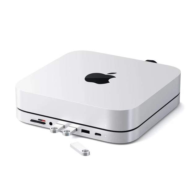 Алюмінієва підставка, Док-станція для Mac mini M2/M1 Satechi Stand&Hub - зображення 2