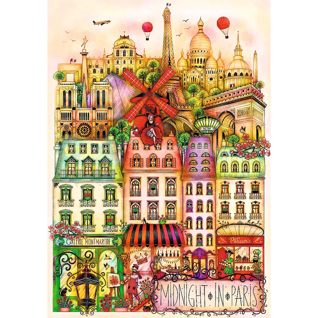 Пазл Trefl: Premium Plus / Madalina Tantareanu — Полночь в Париже (1000 эл.) — 12073 - изображение 2