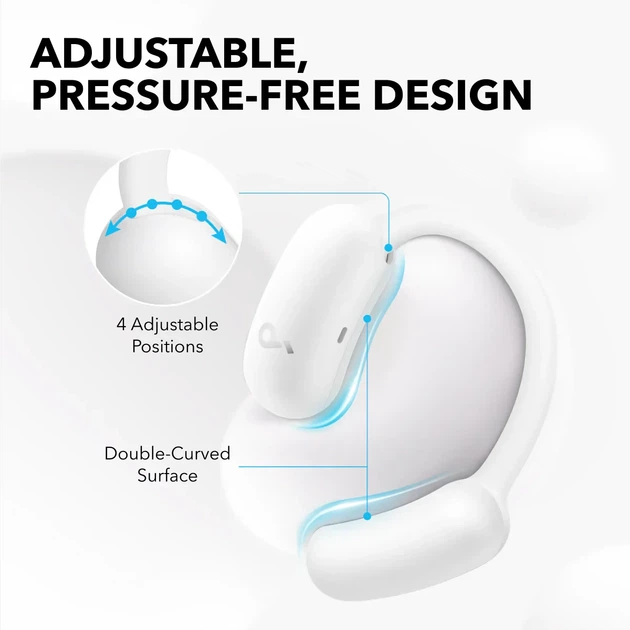 Бездротові навушники Anker Soundcore AeroFit 2, White, Hi-Res, LDAC, 42H, IP55, Bluetooth 5.4, Wireless Charge, BassTurbo - Фото 4 Бездротові навушники Anker Soundcore AeroFit 2, White, Hi-Res, LDAC, 42H, IP55, Bluetooth 5.4, Wireless Charge, BassTurbo - зображення 4