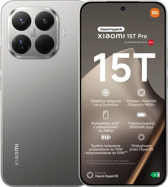 Смартфон Xiaomi 15T 12/512GB Titan Сірий - Фото 1 Смартфон Xiaomi 15T 12/512GB Titan Сірий - зображення 1
