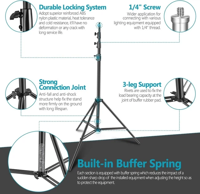Штатив Neewer ST-400SP пружинная амортизация Spring Cushion Черный Б/В - изображение 3