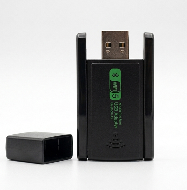 Сетевой адаптер Bluetooth Wi-Fi USB / WiFi 5 Bluetooth 4.2 AC1300 2.4/5Ghz / Беспроводной USB приемник - Фото 4 Сетевой адаптер Bluetooth Wi-Fi USB / WiFi 5 Bluetooth 4.2 AC1300 2.4/5Ghz / Беспроводной USB приемник - изображение 4