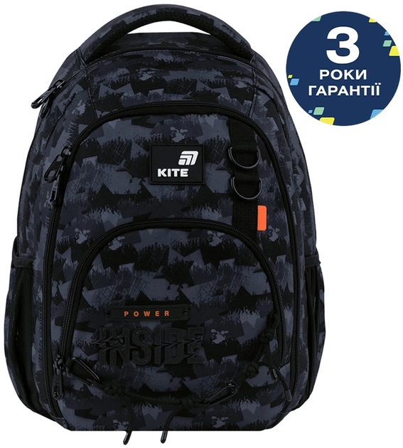 Рюкзак ортопедичний Kite Education teens Power Inside 42x32x13 см 19.5 л Чорний (K26-905M-4) - Фото 2 Рюкзак ортопедичний Kite Education teens Power Inside 42x32x13 см 19.5 л Чорний (K26-905M-4) - зображення 2